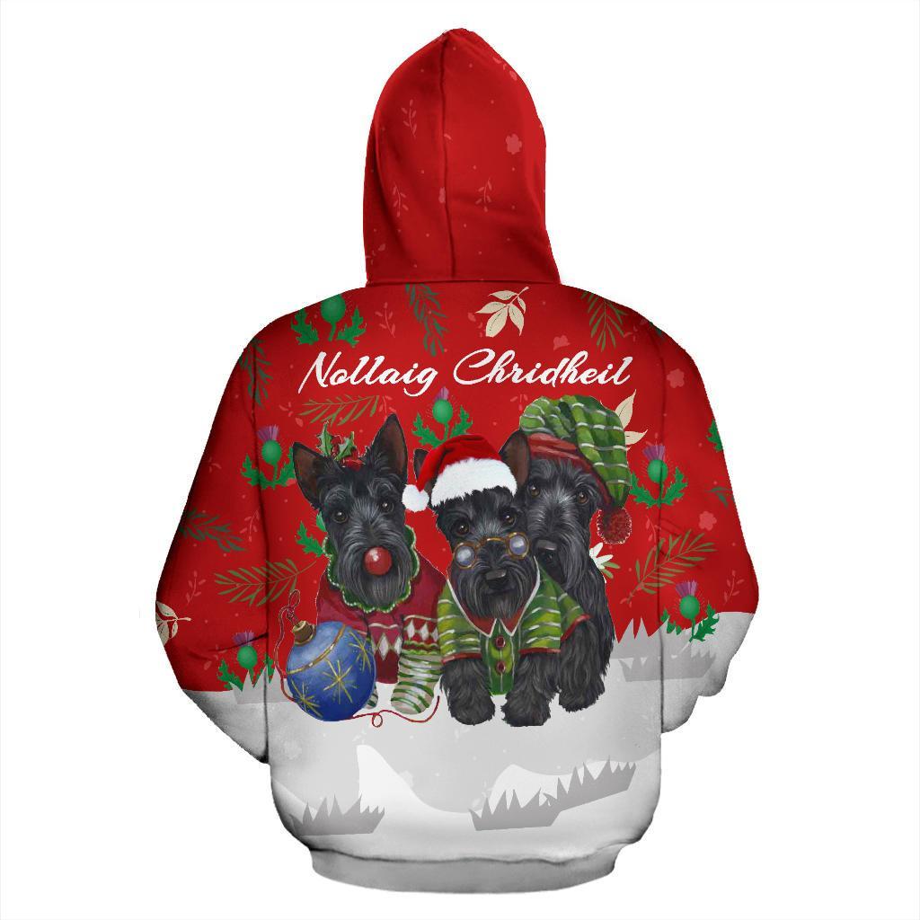 Christmas Scottish Terrier Scotland Zip Hoodie - Vibe Hoodie Shop