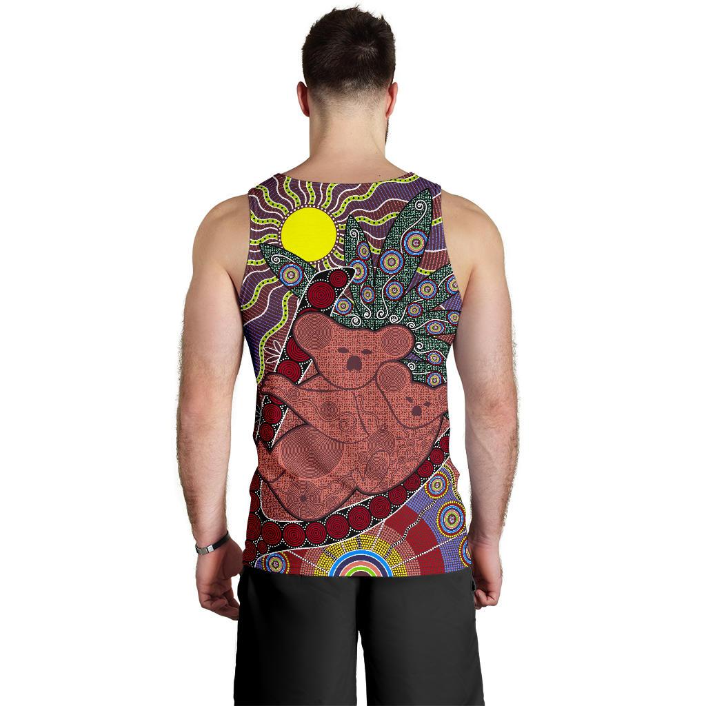 Tank Top - Koala Tank Aboriginal Patterns - Men - Vibe Hoodie Shop