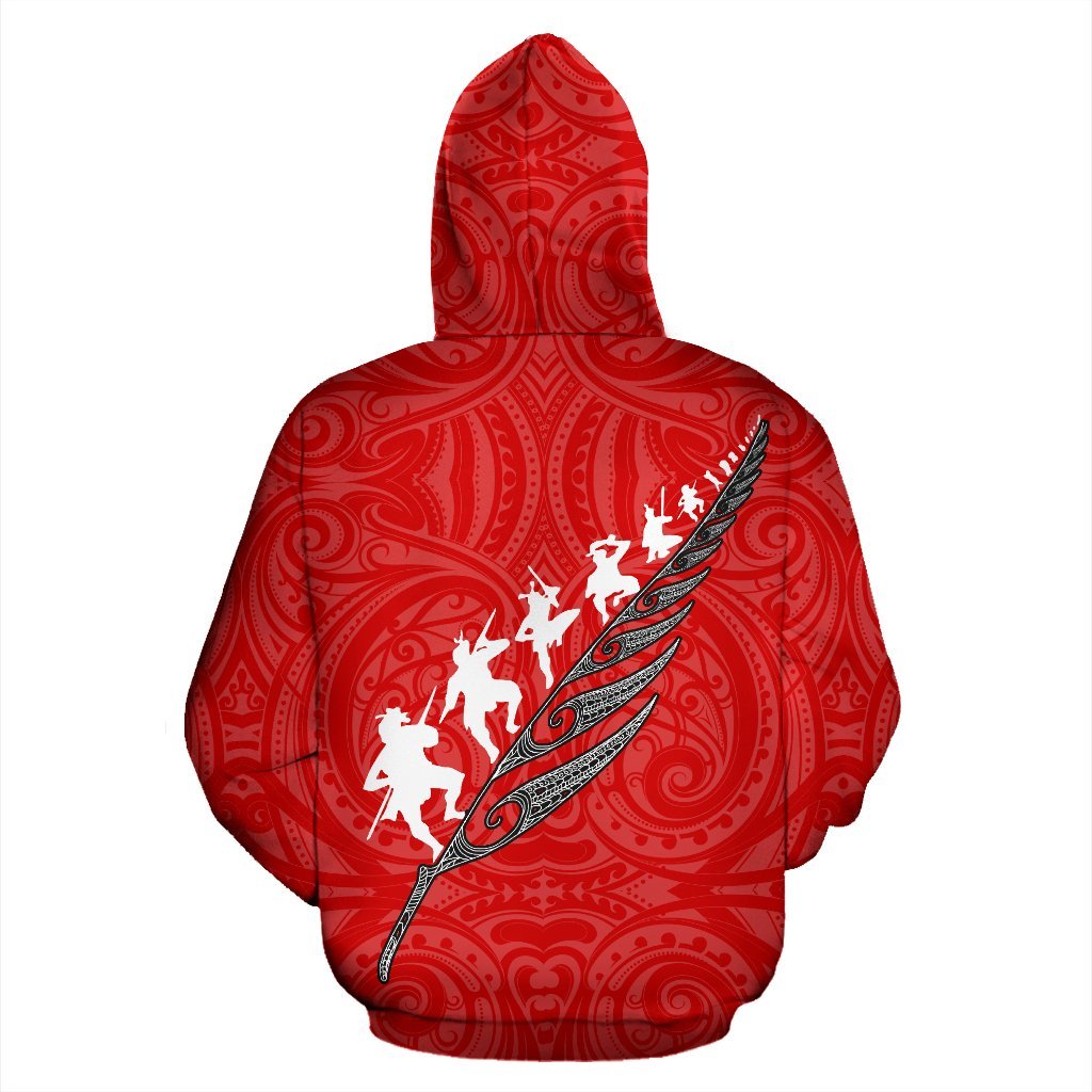 New Zealand Rugby Haka Fern All Over Print Hoodie - Vibe Hoodie Shop