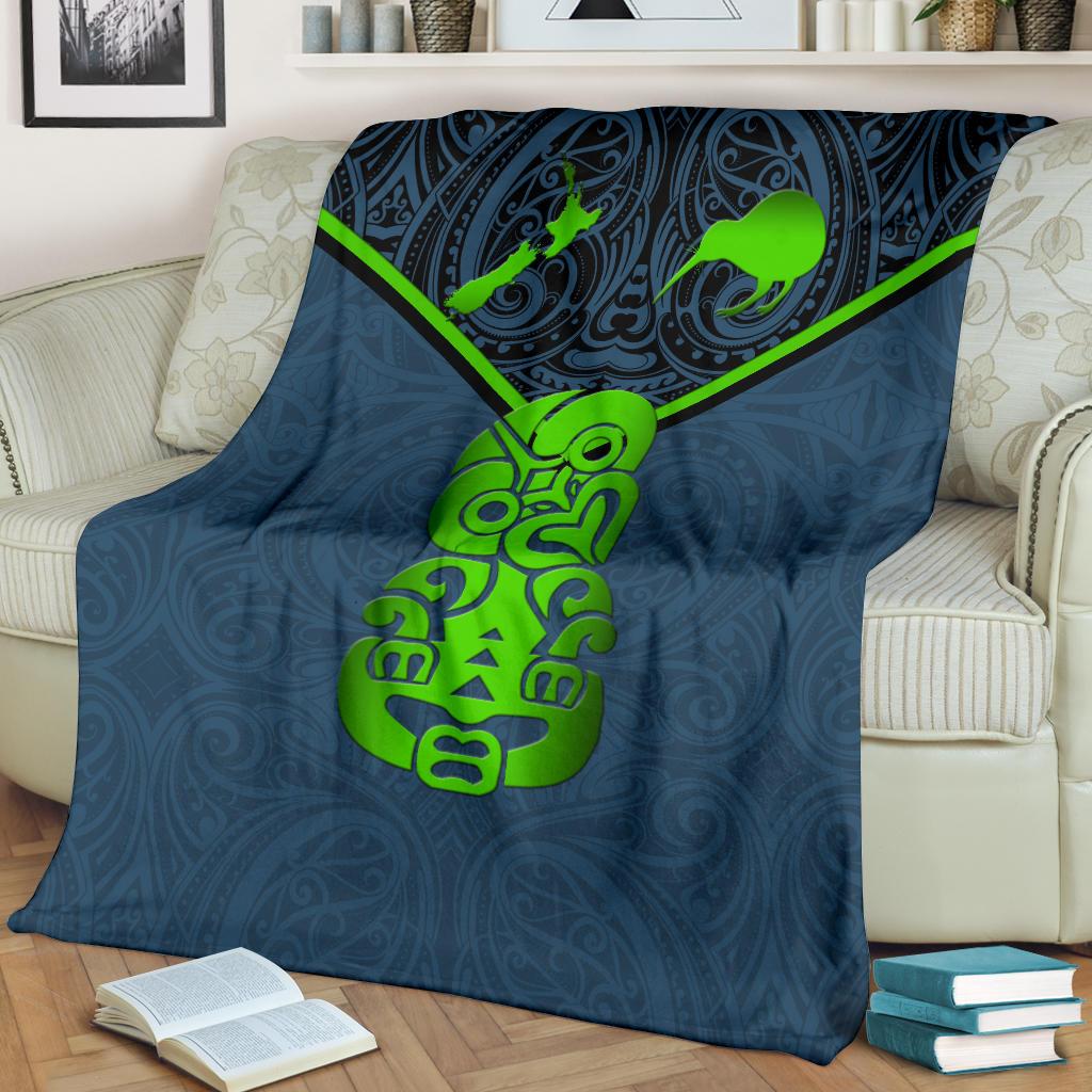 New Zealand Maori Rugby Premium Blanket Pride Version - Navy - Vibe Hoodie Shop