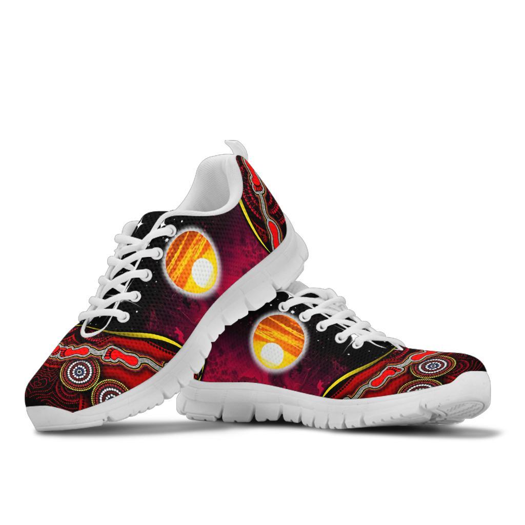 Sneakers - Australian Aboriginal Flags Symbolic Meaning Black - Vibe Hoodie Shop