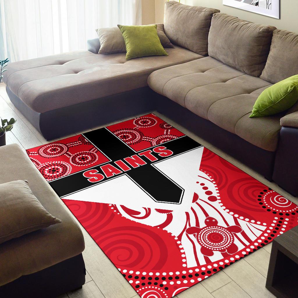 Saints Enthusiasm Area Rug St Kilda Indigenous - Vibe Hoodie Shop