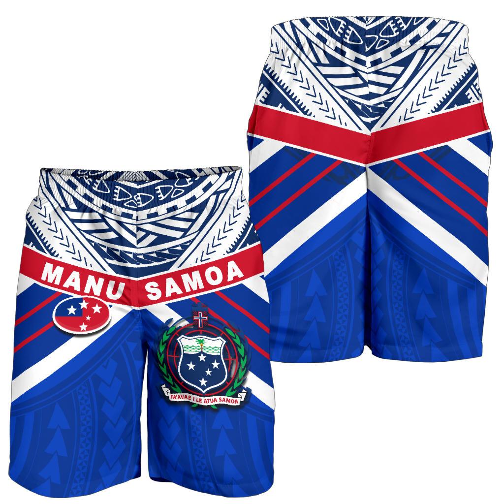 Manu Samoa Men Shorts Simple Coat Of Arms Rugby - Vibe Hoodie Shop