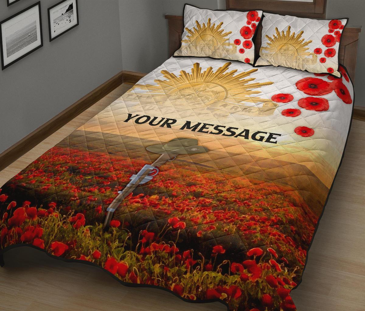 Custom ANZAC Day 2021 Quilt Bed Set - We Will Remember Them - Vibe Hoodie Shop