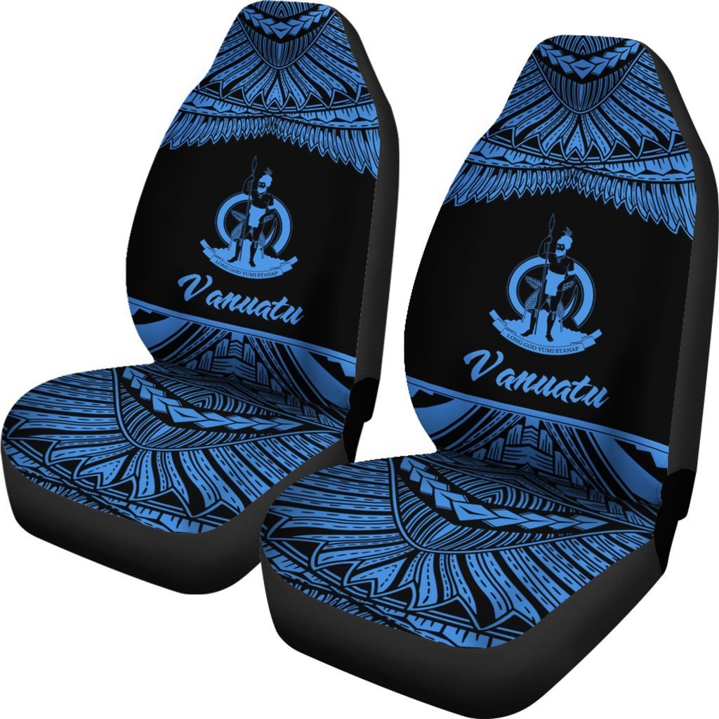 Vanuatu Polynesian Car Seat Covers - Pride Blue Version - Vibe Hoodie Shop