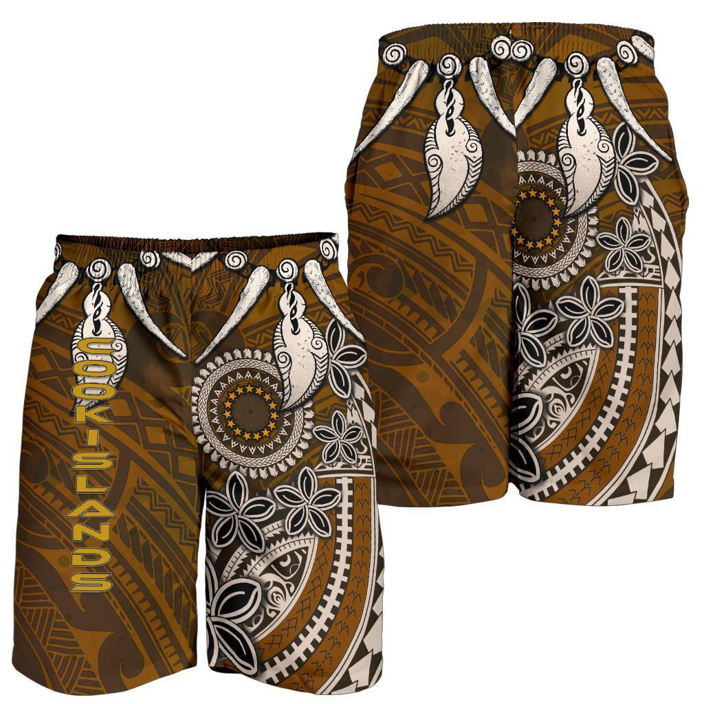 Cook Islands Men's Shorts - Polynesian Boar Tusk - Vibe Hoodie Shop