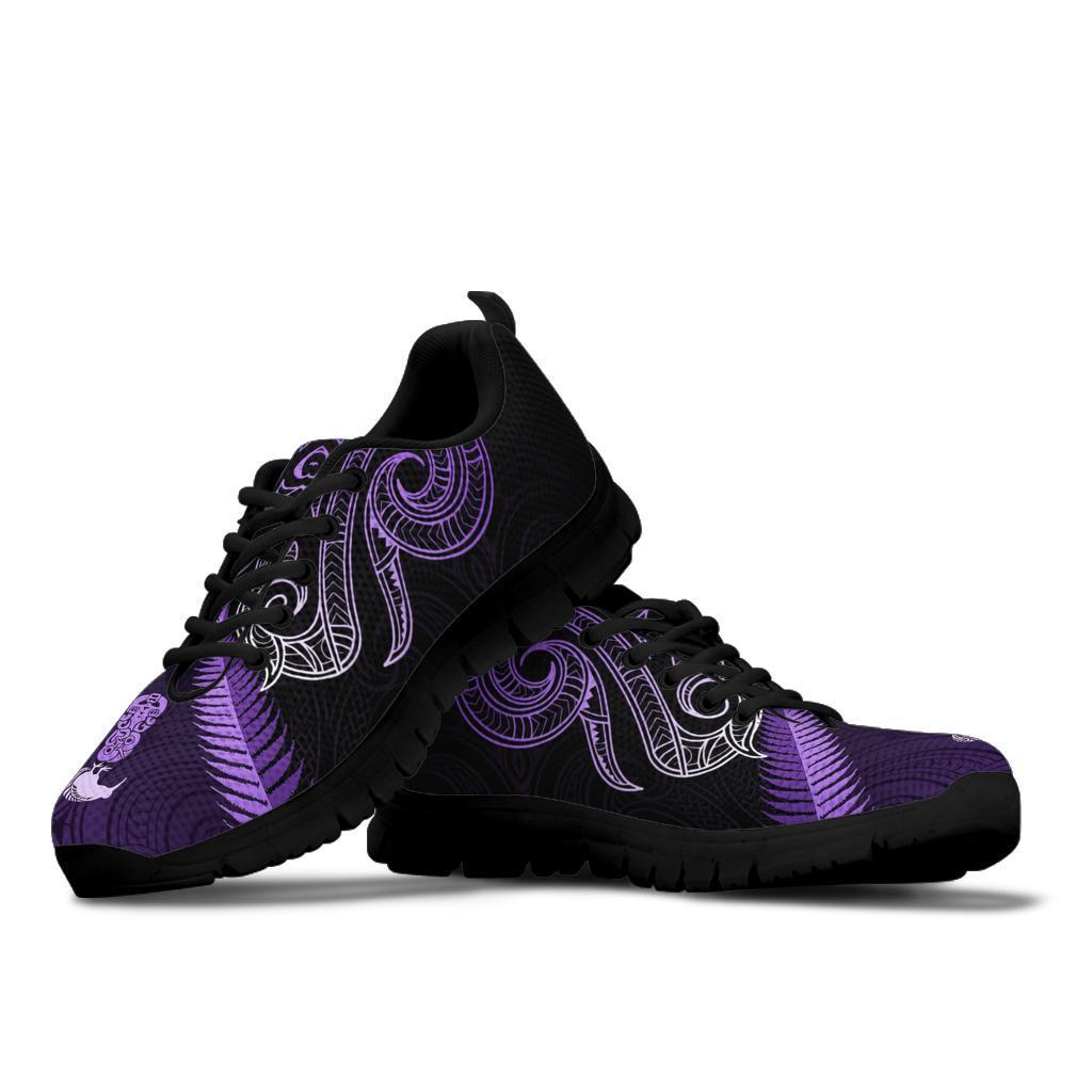 Maori Manaia New Zealand Sneakers Purple - Vibe Hoodie Shop