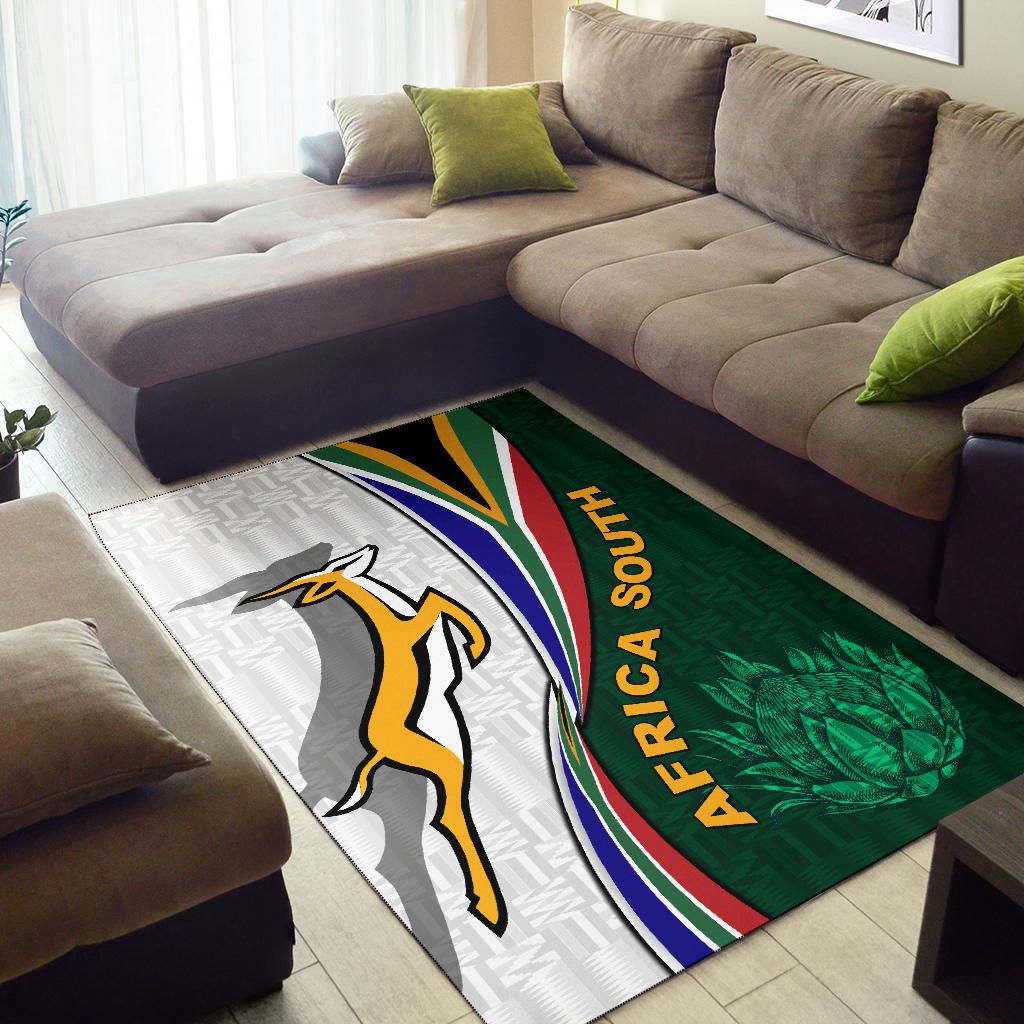 South Africa Area Rug Springboks Rugby Be Unique - White - Vibe Hoodie Shop