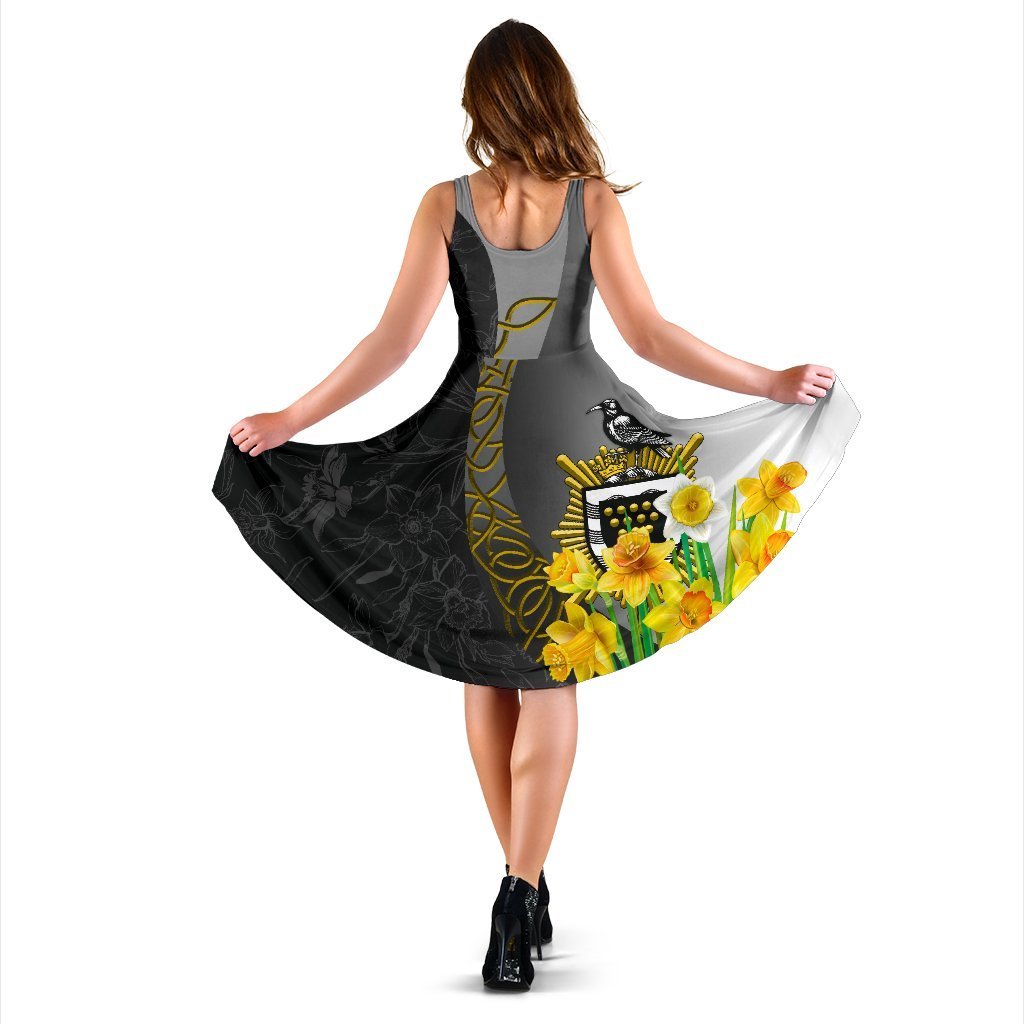 cornwall-celtic-custom-personalised-midi-dress-daffodil-with-seal