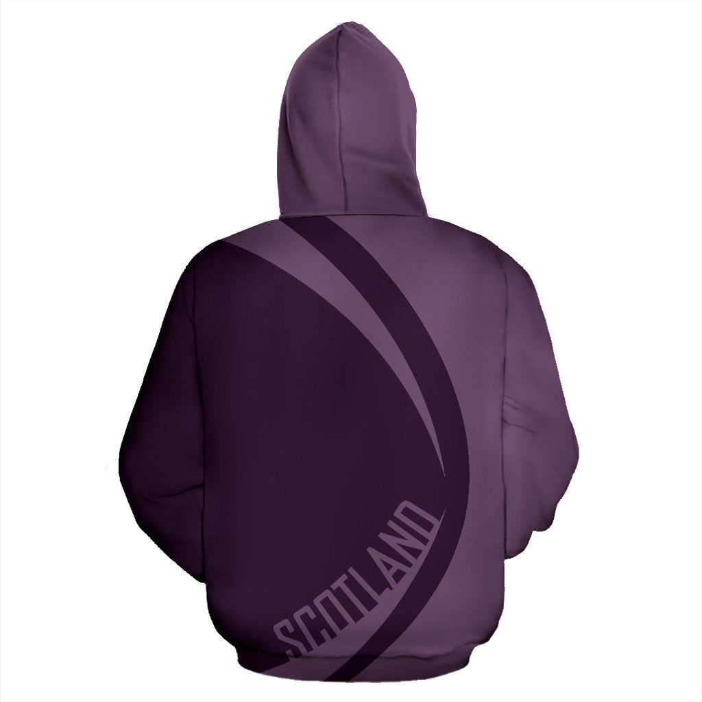 Scotland Thistle Violet Zip - Up Hoodie - Vibe Hoodie Shop