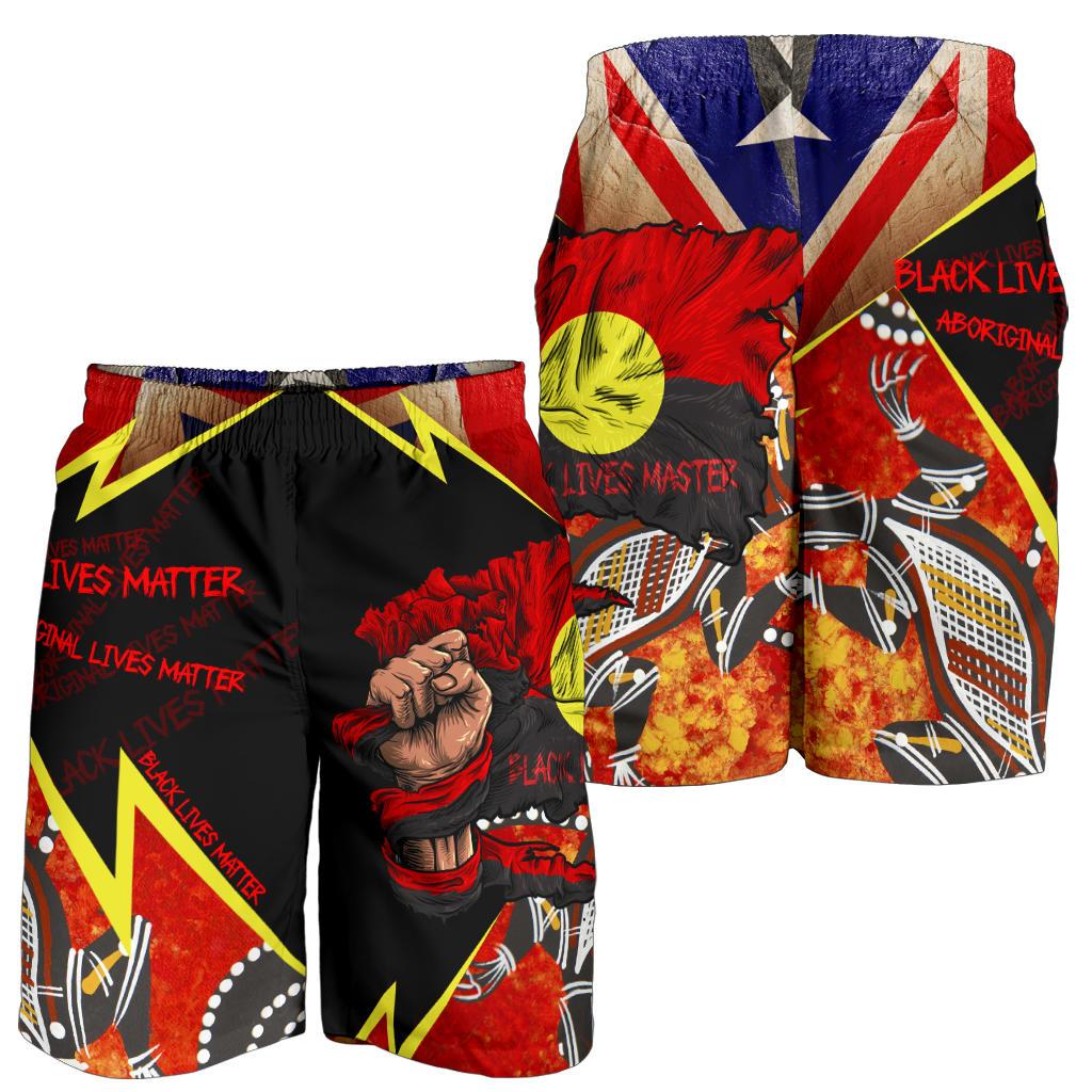 Men's Shorts - Aboriginal Lives Matter and Black Lives Matter - Vibe Hoodie Shop