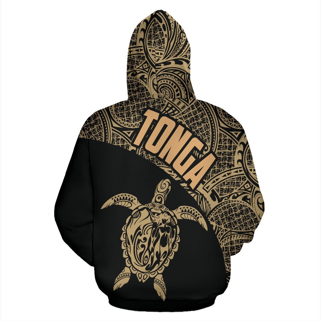 Hoodie Tonga Turtle Mermaid Polynesian Wave - Gold Version - Vibe Hoodie Shop