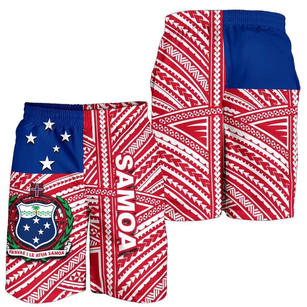 Samoa Flag Polynesian All Over Print Men's Shorts - Vibe Hoodie Shop