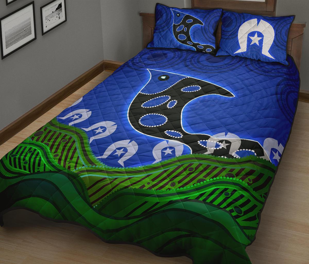 Quilt Bed Set - Torres Strait Dot Patterns - Vibe Hoodie Shop