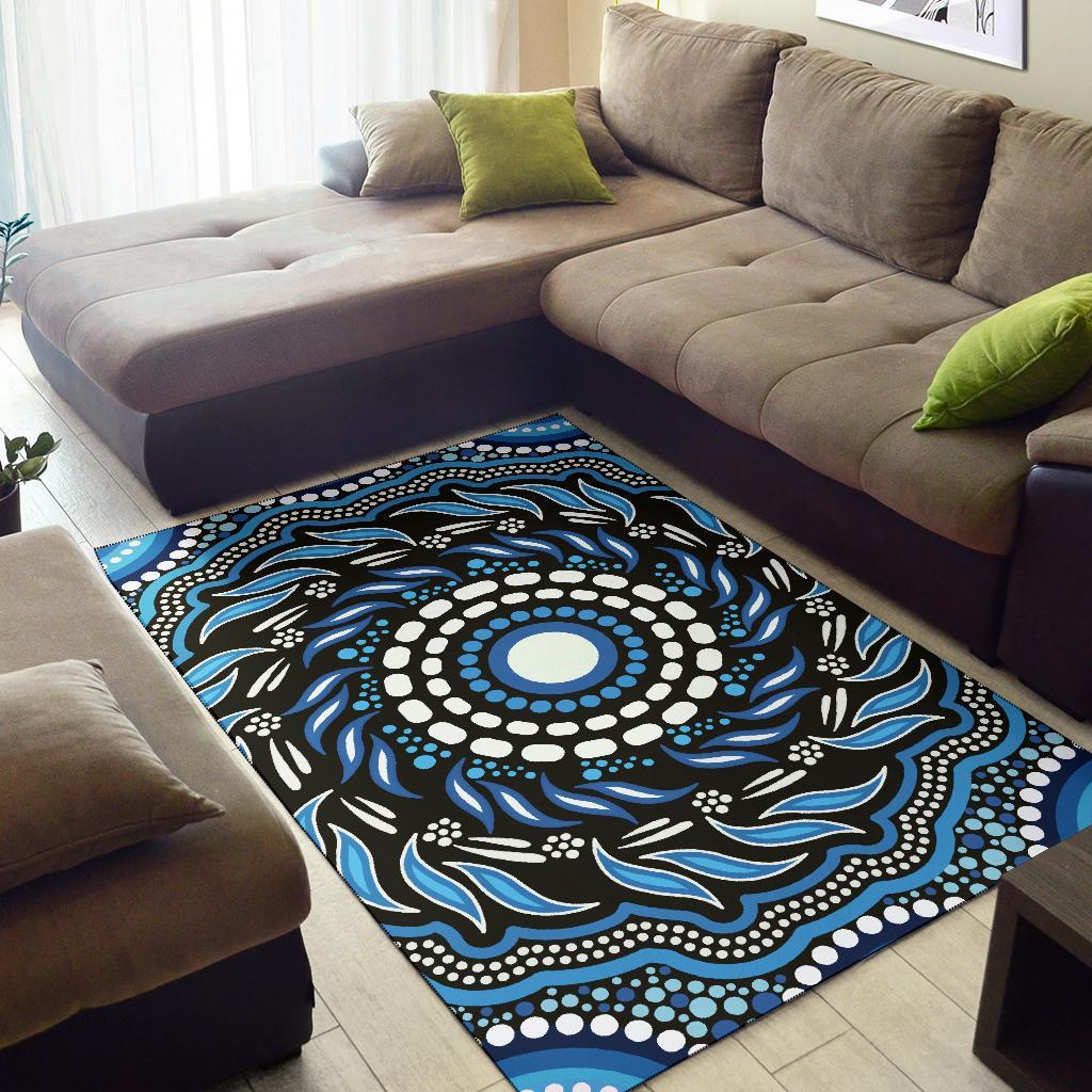 Aboriginal Area Rug - Indegenous Dot Painting Art - Vibe Hoodie Shop