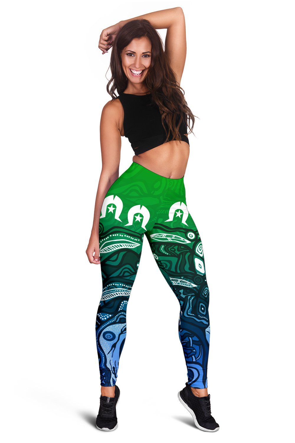 Torres Strait Islands Leggings - Blue - Vibe Hoodie Shop