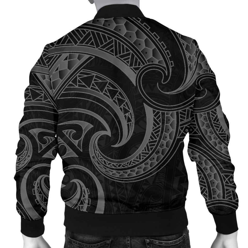 New Zealand Maori Mangopare Men Bomber Jacket Polynesian - Black - Vibe Hoodie Shop