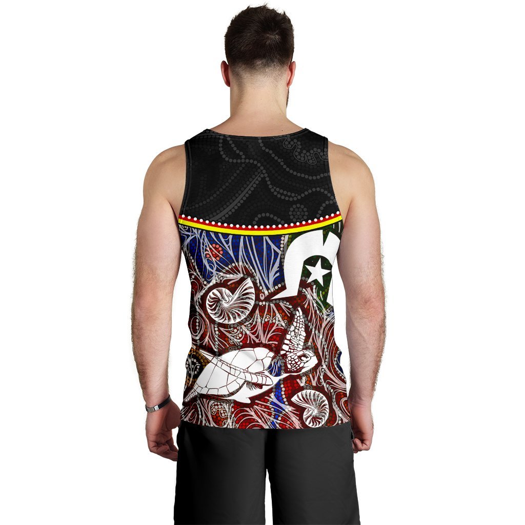 Men's Tank Top - Aboriginal Dot In NAIDOC Week Style - Vibe Hoodie Shop