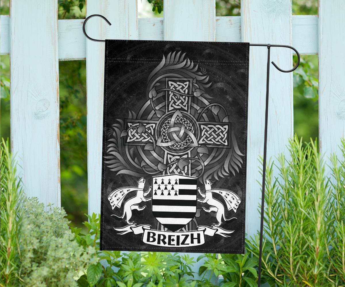 Celtic Flag - Brittany Flag With Celtic Cross - Vibe Hoodie Shop