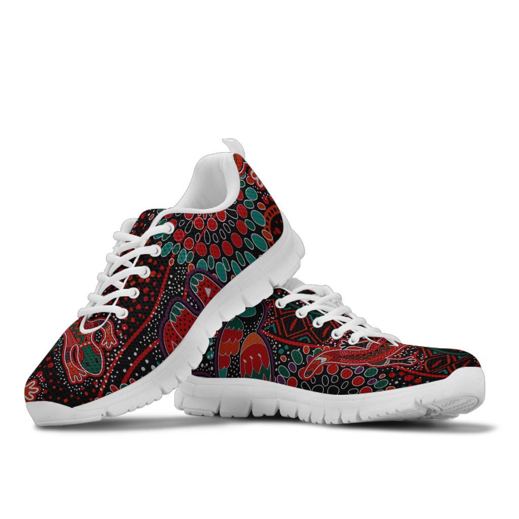 Sneakers - Aboriginal Animal and Dot Acrylic Paint - Vibe Hoodie Shop