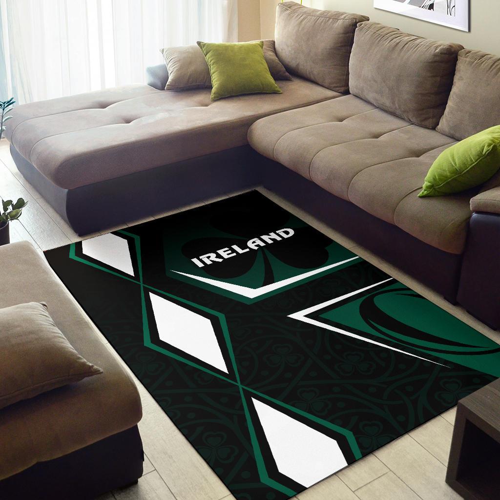 Irish Rugby Area Rug Celtic Shamrock Vibes - Vibe Hoodie Shop