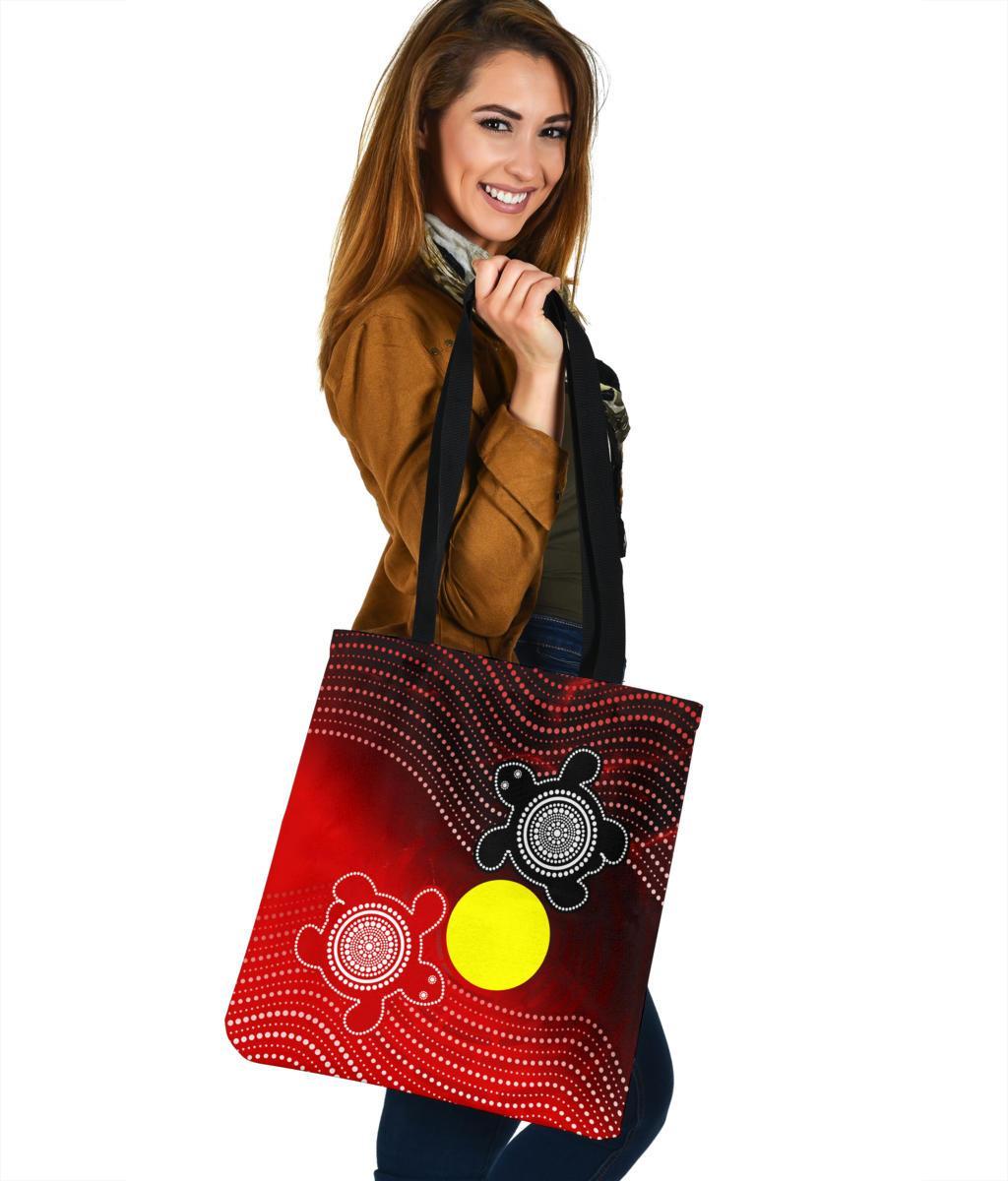 aboriginal-tote-bags-indigenous-circle-dot-painting-style