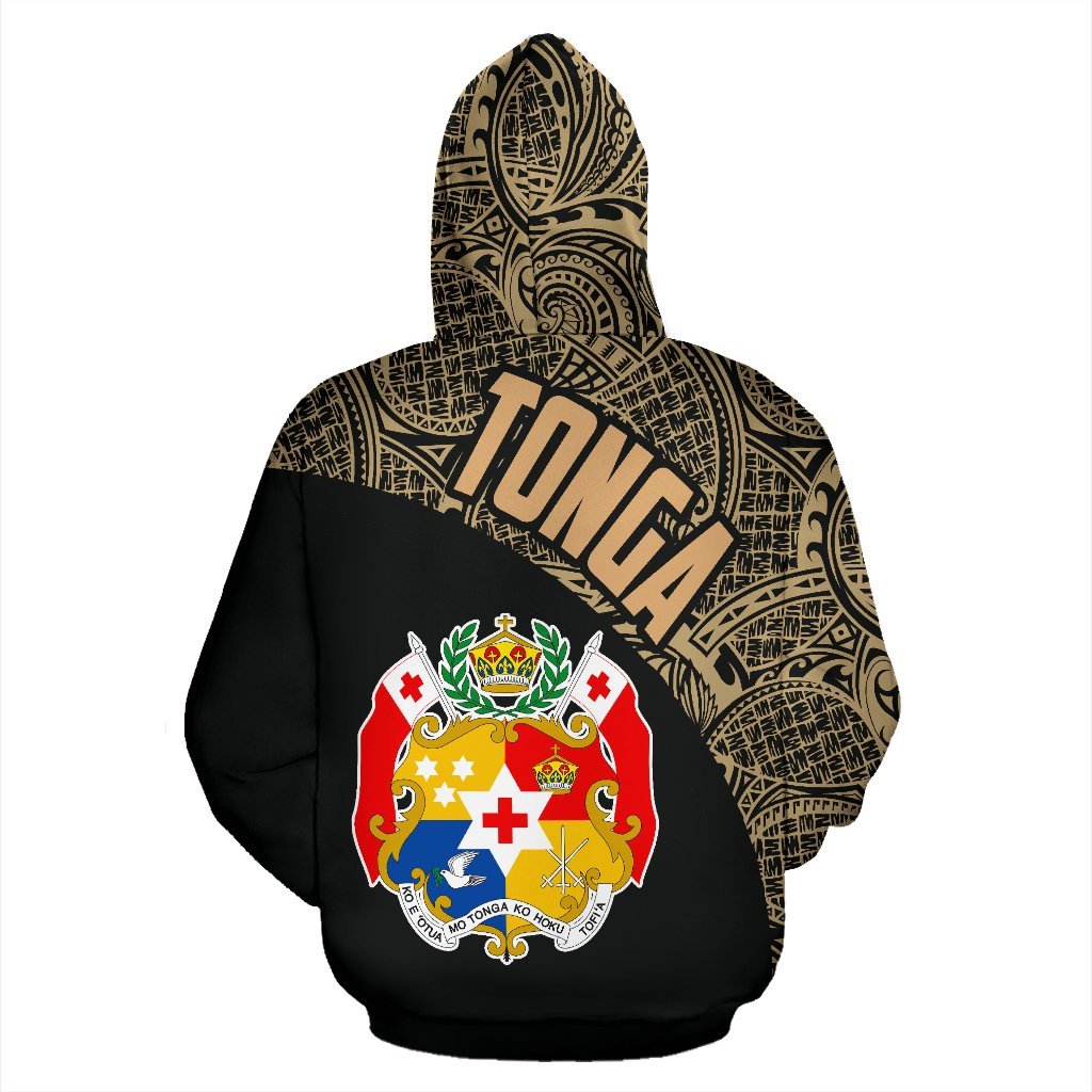 Zip Up Hoodie Tonga Polynesian Gold - Vibe Hoodie Shop