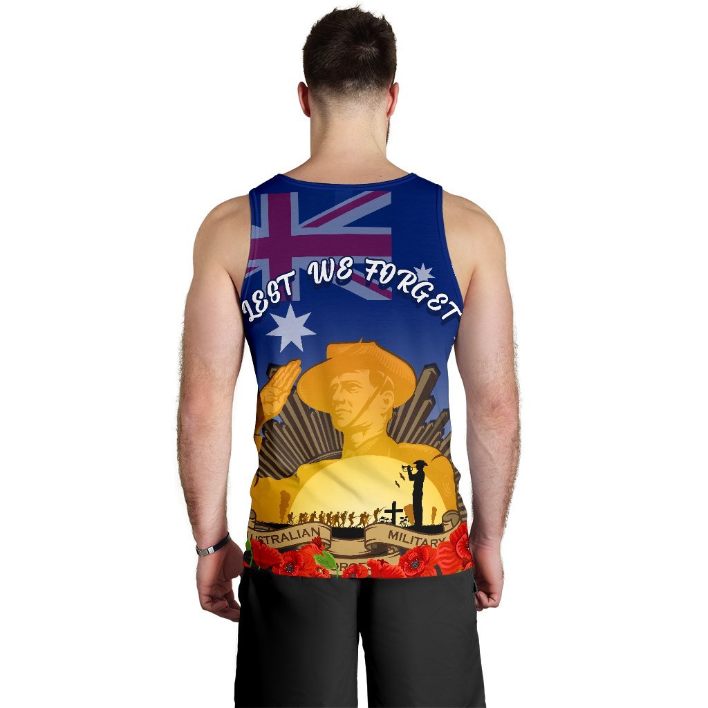 Men's Tank Top - Australia ANZAC Day 2020 And Soldiers - Vibe Hoodie Shop