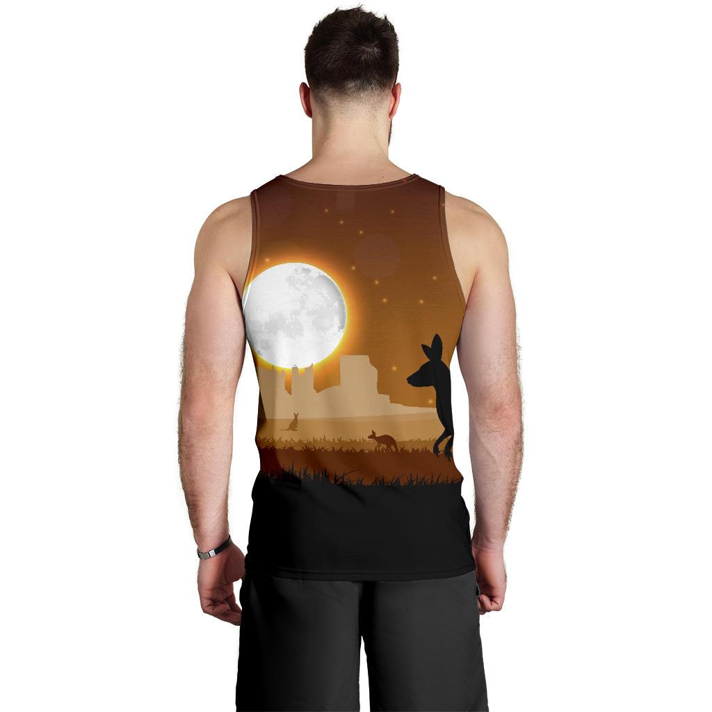 Men Tank Top - Kangaroo Mens Tank Full Moon - Vibe Hoodie Shop