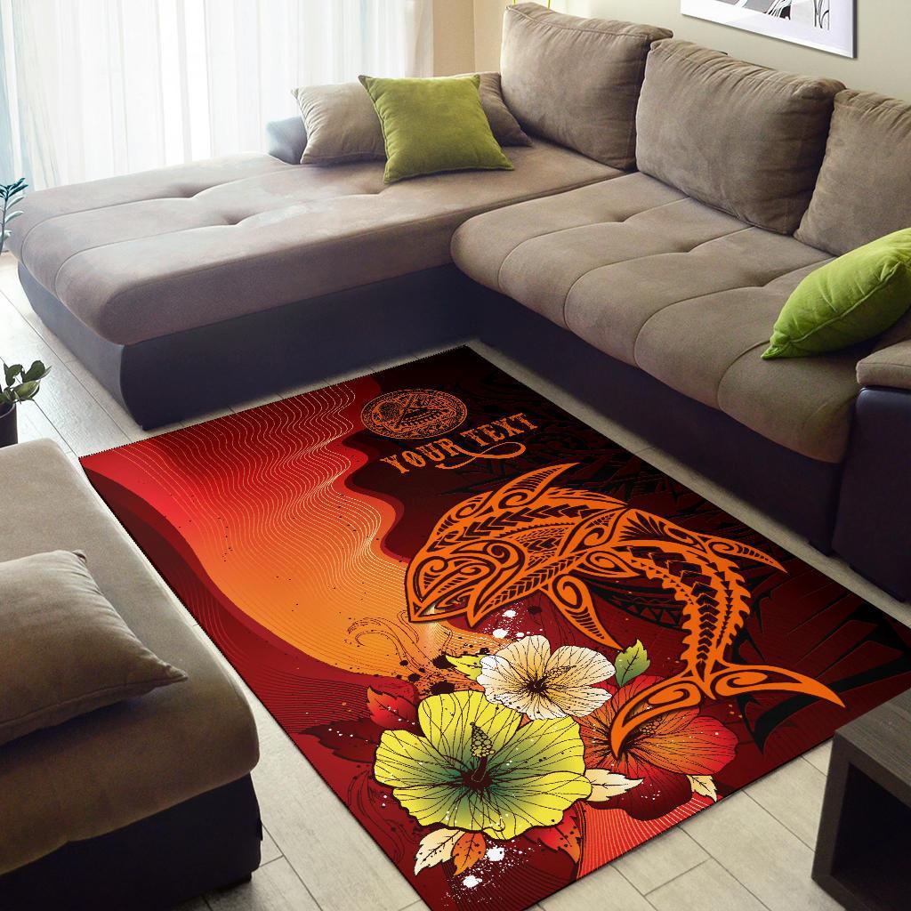 American Samoa Custom Personalised Area Rugs - Tribal Tuna Fish - Vibe Hoodie Shop