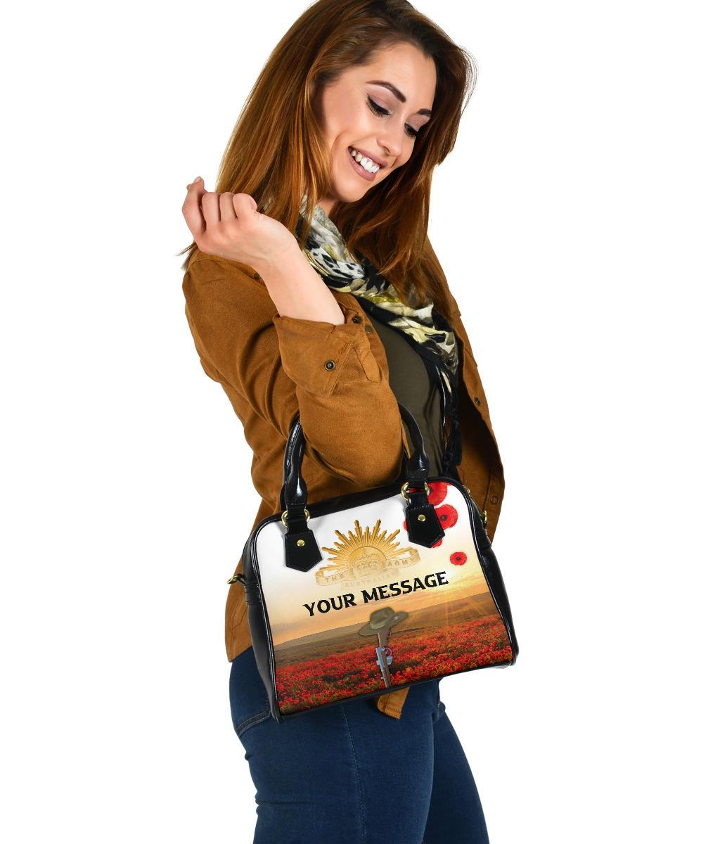 Custom ANZAC Day 2021 Shoulder Handbag - We Will Remember Them - Vibe Hoodie Shop
