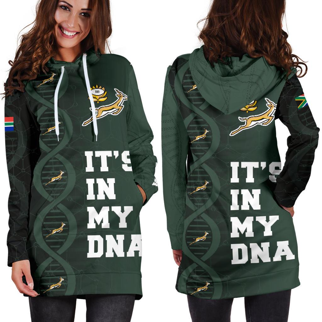 South Africa Springboks Dna Hoodie Dress - Vibe Hoodie Shop