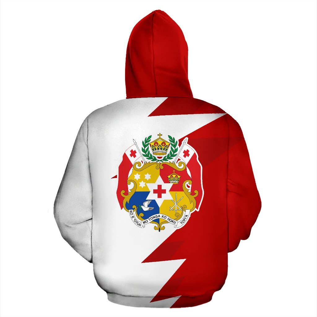 Tonga Flag All Over Print Hoodie - Tooth Style - Vibe Hoodie Shop