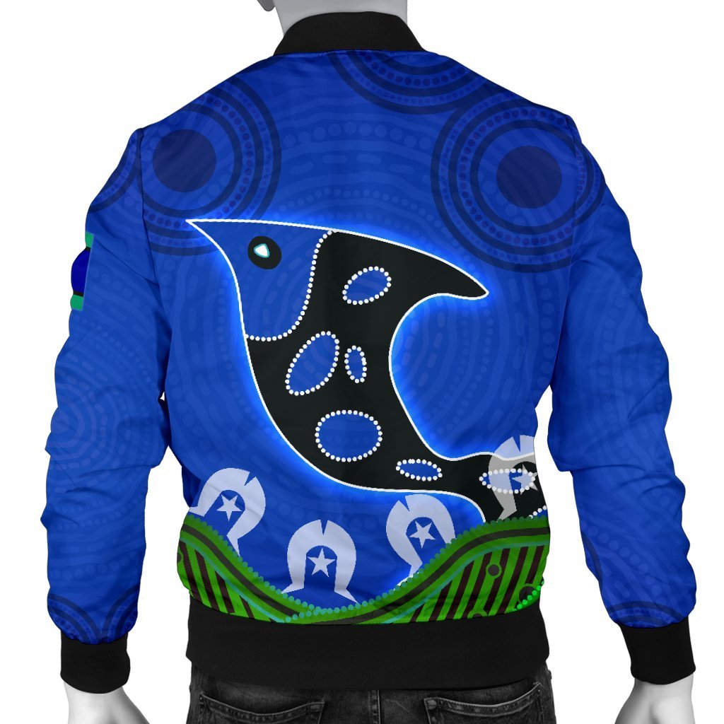 Men's Bomber Jacket - Torres Strait Dot Patterns - Vibe Hoodie Shop