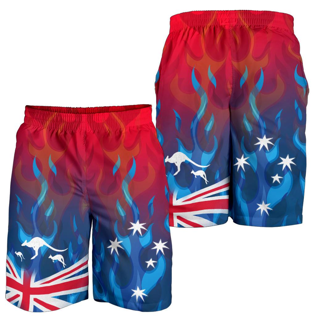 Short - Aus Flag Short Kangaroo Flame - Men - Vibe Hoodie Shop