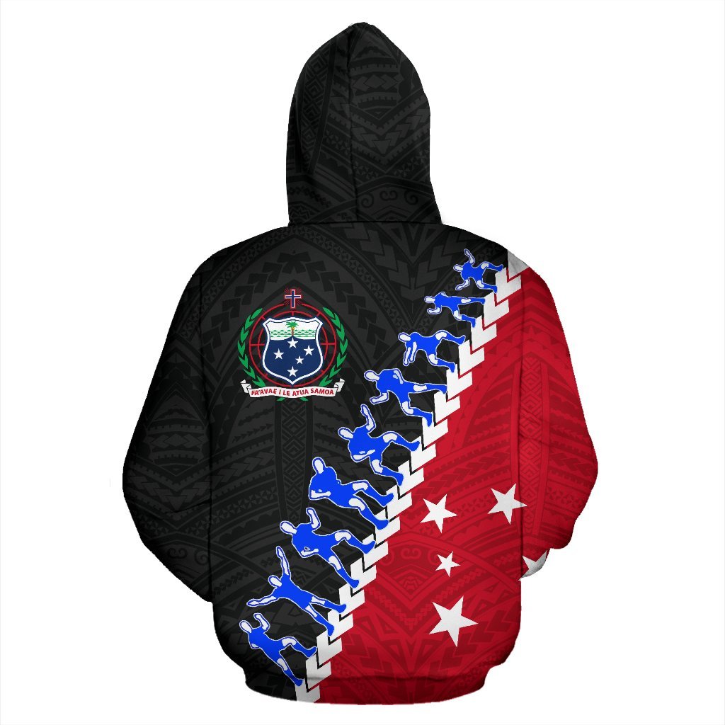 Samoa Siva Tau Rugby Zip Up Hoodie - Vibe Hoodie Shop