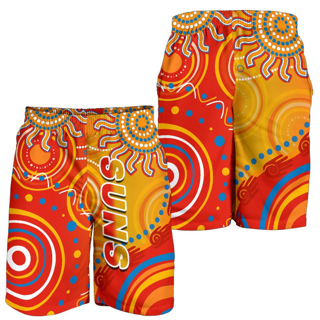 Suns Men Shorts Sun Indigenous Gold Coast - Vibe Hoodie Shop