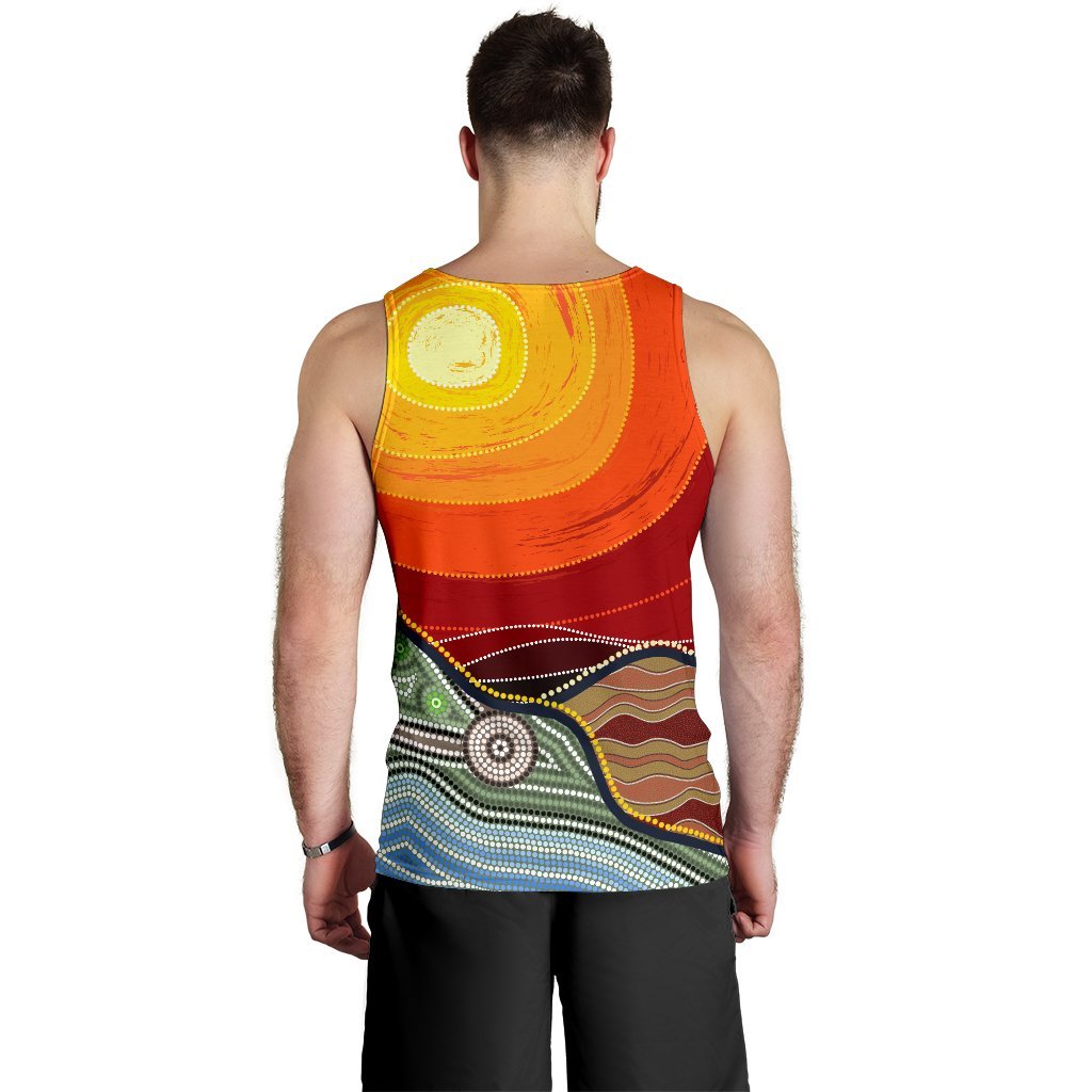 Men's Tank Top - Australian Aboriginal Tree - Vibe Hoodie Shop