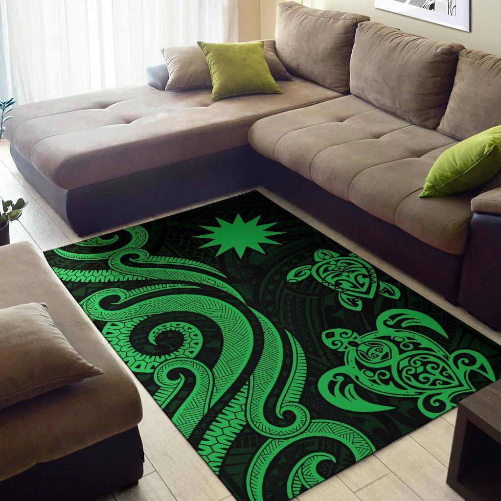 Nauru Area Rug - Green Tentacle Turtle - Vibe Hoodie Shop