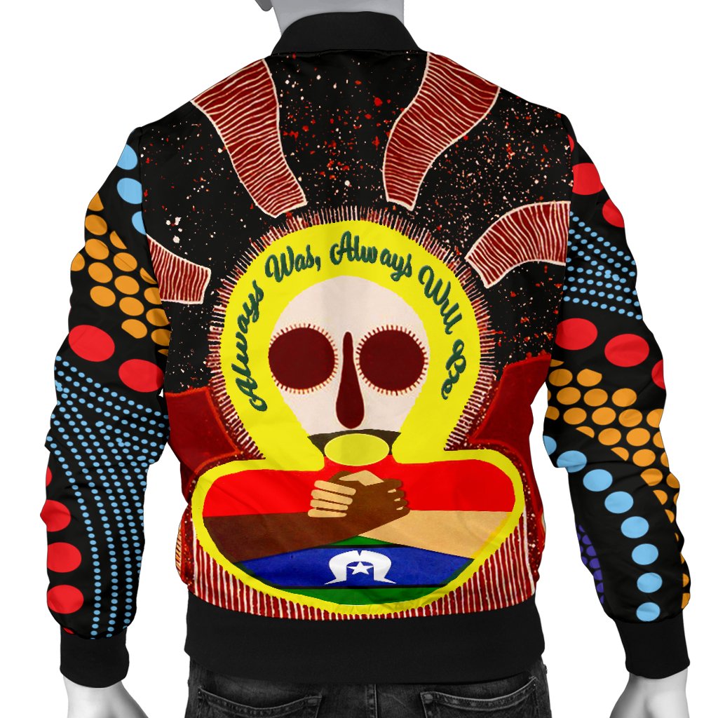 Aboriginal and Torres Strait Islanders Men's Bomber Jacket - NAIDOC Style - Vibe Hoodie Shop