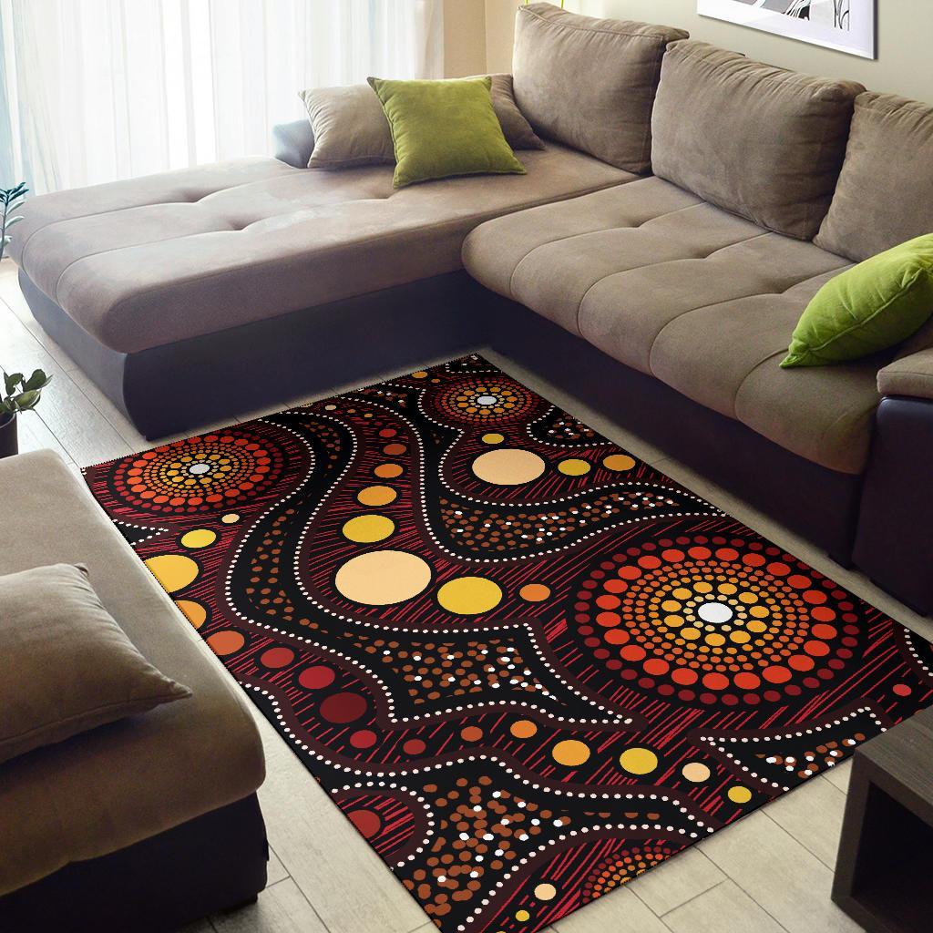 Aboriginal Area Rug - Aboriginal Art Ver01 - Vibe Hoodie Shop