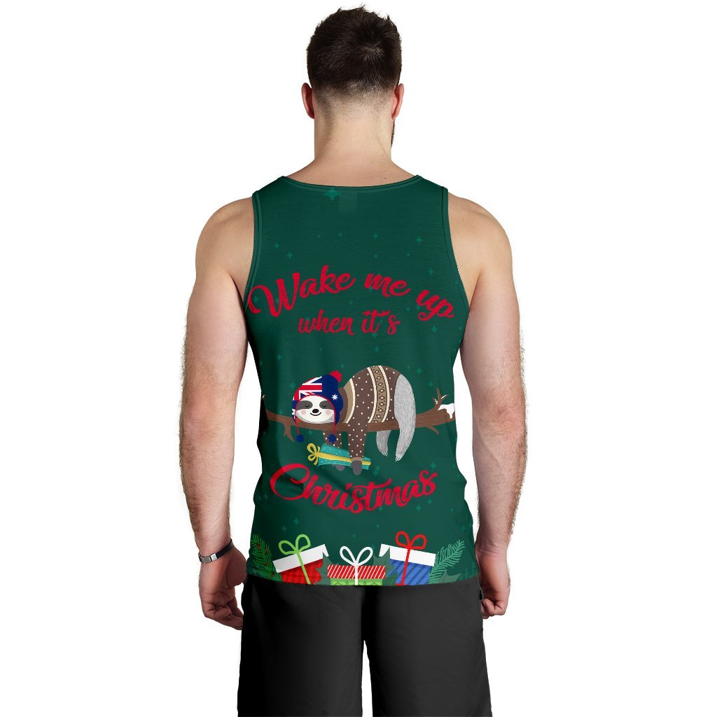 Australia Christmas Men's Tank Top Green - Merry Christmas - Vibe Hoodie Shop