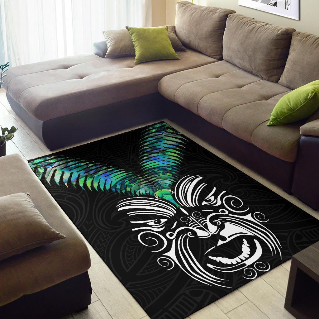 New Zealand Maori Moko Area Rug Paua Shell - Vibe Hoodie Shop