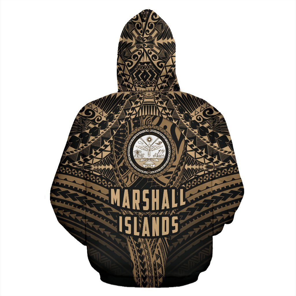 Marshall Islands Hoodie Polynesian Tattoo Pullover Hoodie - Vibe Hoodie Shop