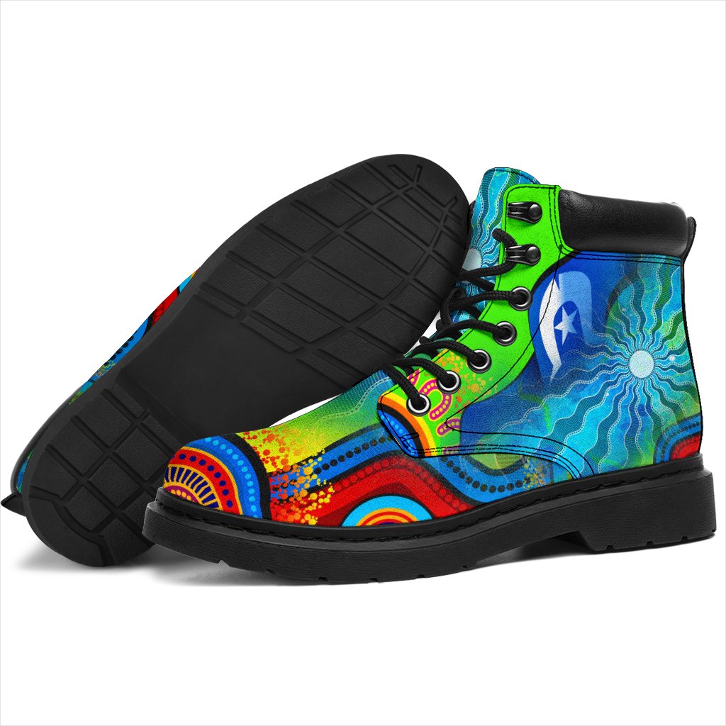 all-season-boots-torres-strait-islanders-flag-with-aboriginal-patterns-boots