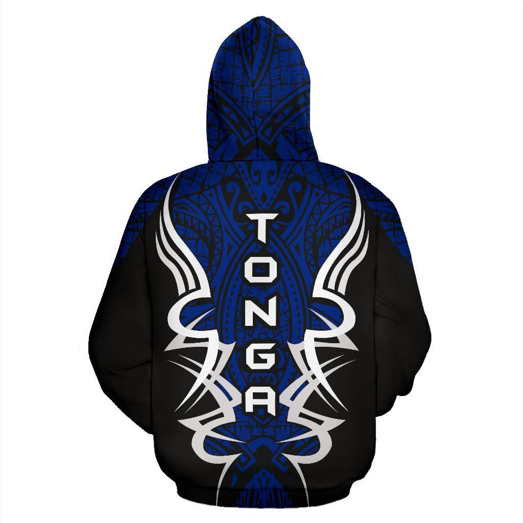 Hoodie Tonga Turtle Polynesian Blue - Armor Style - Vibe Hoodie Shop