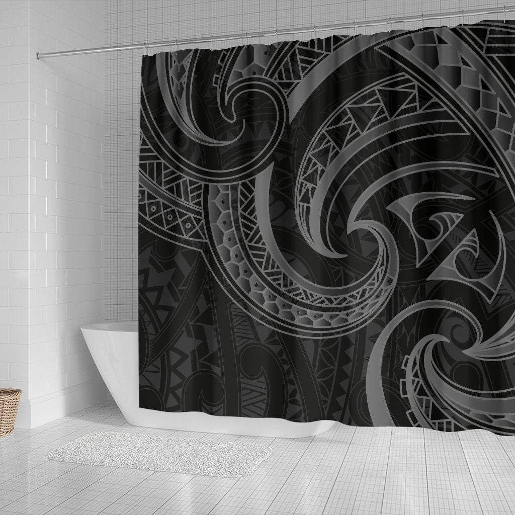 new-zealand-maori-mangopare-shower-curtain-polynesian-black