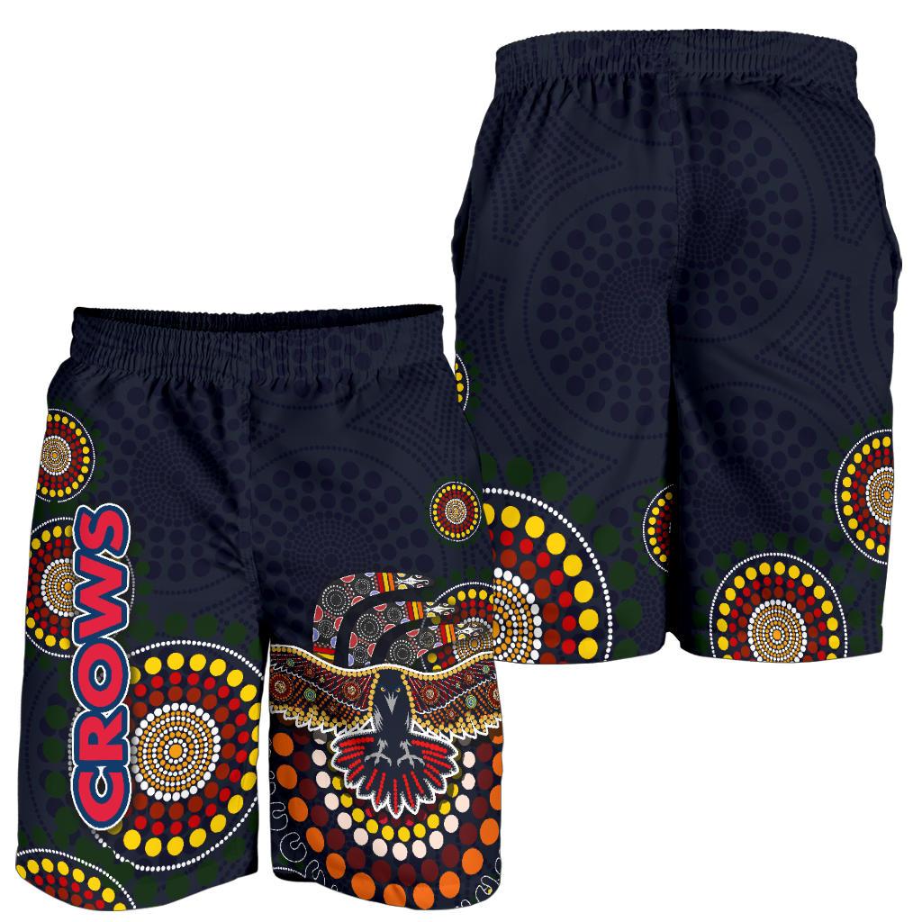 Adelaide Men Shorts Indigenous Crows - Vibe Hoodie Shop