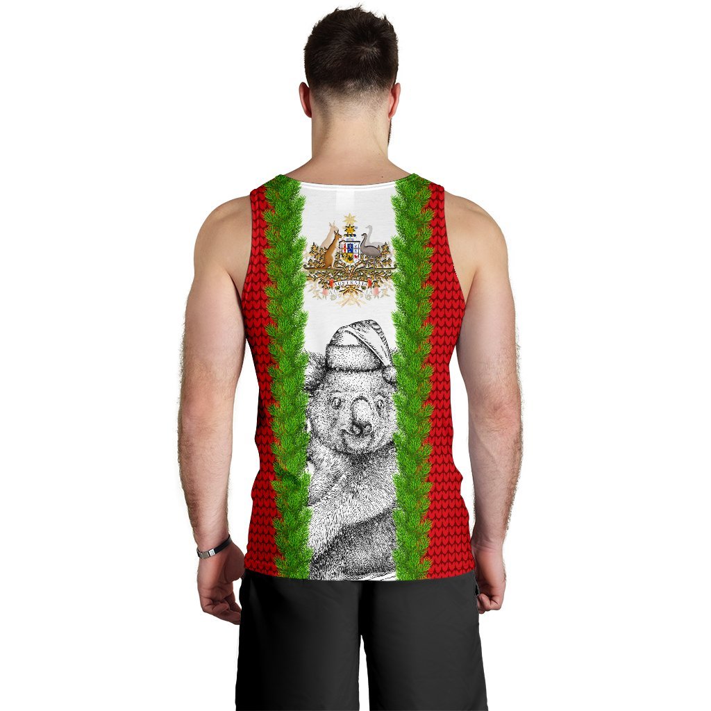 Custom Australia Christmas Men's Tank Top - Merry Christmas Koala - Vibe Hoodie Shop