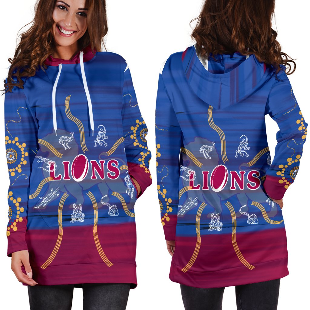 Brisbane Women's Hoodie Dress Proud Lions Simple - Vibe Hoodie Shop